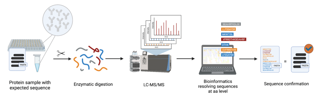 Peptide sample analysis process
